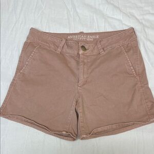 American Eagle Outfitters Women's Coral  Super Stretch Shorts. Sz 8